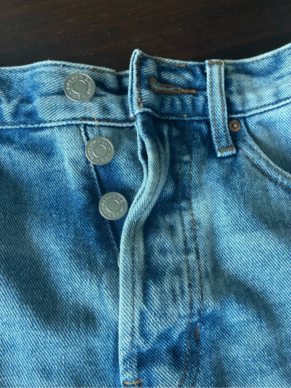 PACSUN women’s 24 distressed jeans & shorts Lot of 3 pairs Denim Light Wash